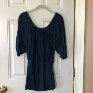 Bordeaux Midnight to Peacock shade of Blue Top